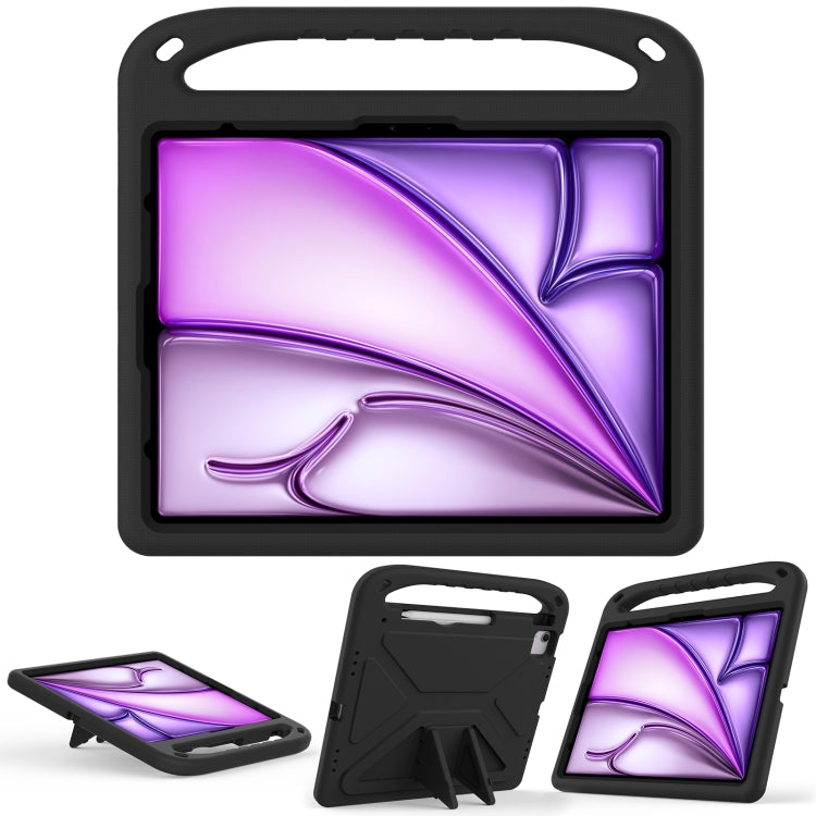 For iPad Air 13 2024 Handle EVA Shockproof Tablet Case with Holder(Black) - iPad Air 13 2024 Cases by PMC TechLife | Online Shopping South Africa | PMC TechLife | Buy Now Pay Later Mobicred