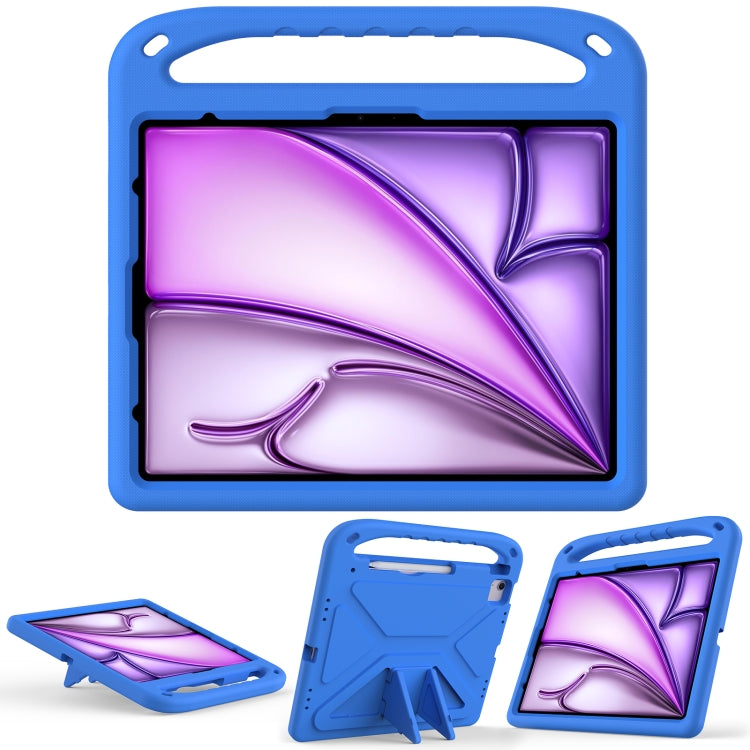 For iPad Air 13 2024 Handle EVA Shockproof Tablet Case with Holder(Blue) - iPad Air 13 2024 Cases by PMC TechLife | Online Shopping South Africa | PMC TechLife | Buy Now Pay Later Mobicred