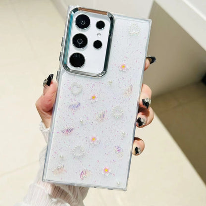 For Samsung Galaxy S25 Ultra 5G Three-dimensional Bow Pearl Love Flower TPU  Phone Case(Pearl Bow) - Galaxy S25 Ultra 5G Cases by PMC Jewellery | Online Shopping South Africa | PMC Jewellery | Buy Now Pay Later Mobicred