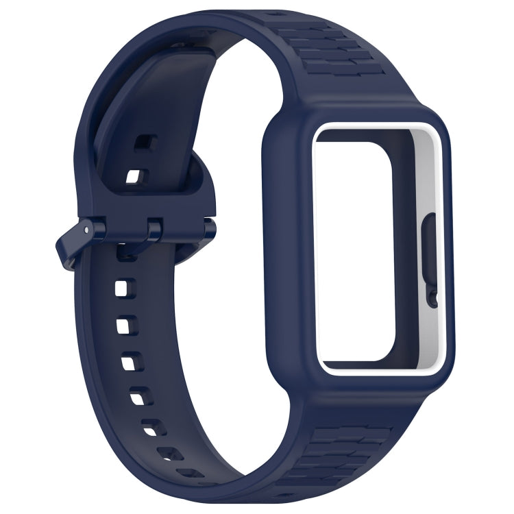 For Samsung Galaxy Fit3 Two Color Frame Integrated Silicone Watch Band(Midnight Blue) - free shipping - PMc TechLife - Order now!
