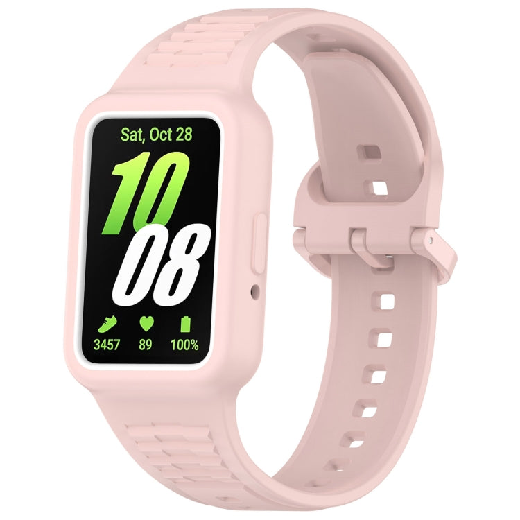 For Samsung Galaxy Fit3 Two Color Frame Integrated Silicone Watch Band(Light Pink) - free shipping - PMc TechLife - Order now!