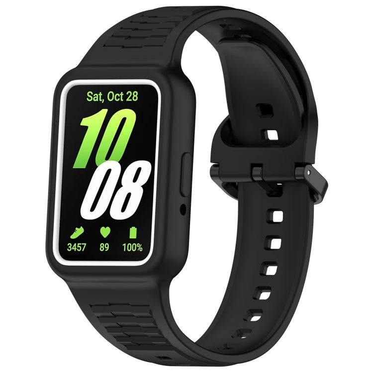 For Samsung Galaxy Fit3 Two Color Frame Integrated Silicone Watch Band(Black) - free shipping - PMc TechLife - Order now!