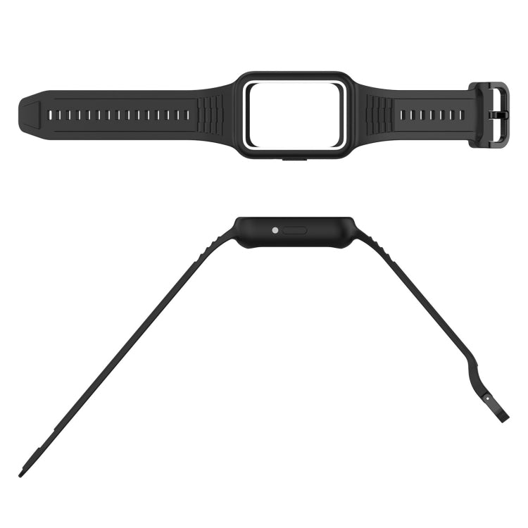 For Samsung Galaxy Fit3 Two Color Frame Integrated Silicone Watch Band(Fluorescent Green) - Watch Bands by PMc TechLife | Online Shopping South Africa | PMc TechLife | Buy Now Pay Later Mobicred
