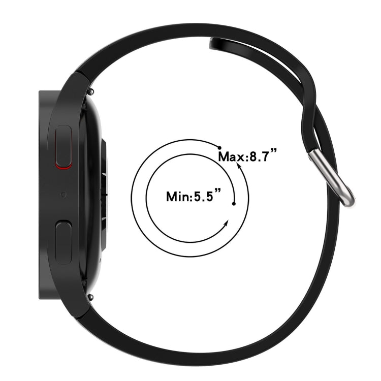 For Samsung Galaxy Watch FE 40mm Two Color Stripe Silicone Watch Band(Red Black) - free shipping - PMc TechLife - Order now!