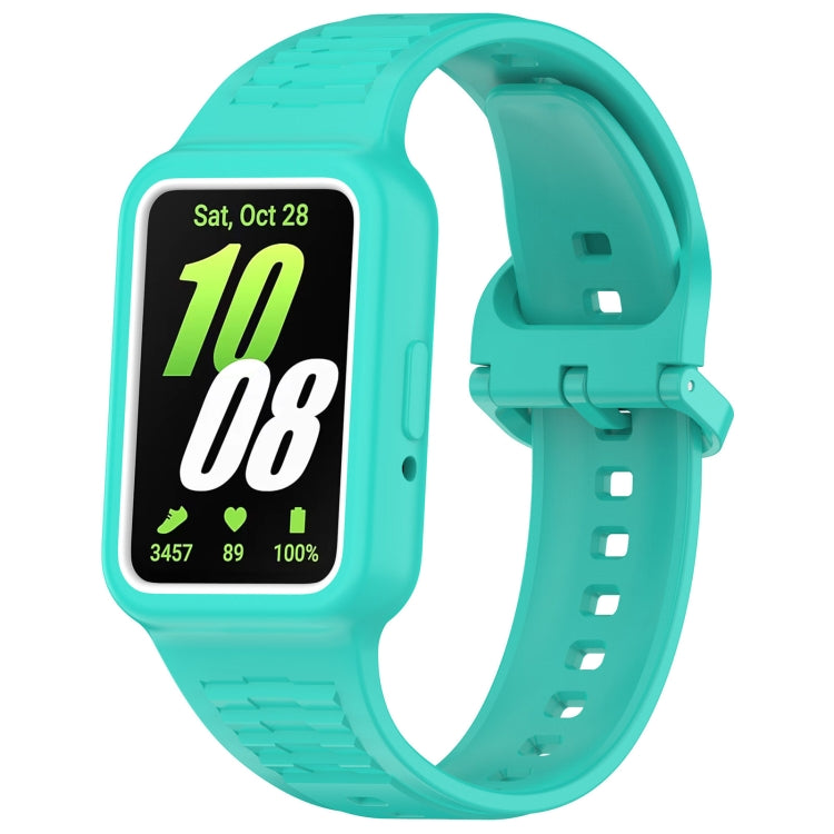 For  Huawei Band 9 NFC Two Color Frame Integrated Silicone Watch Band(Cyan) - Watch Bands by PMc TechLife | Online Shopping South Africa | PMc TechLife | Buy Now Pay Later Mobicred