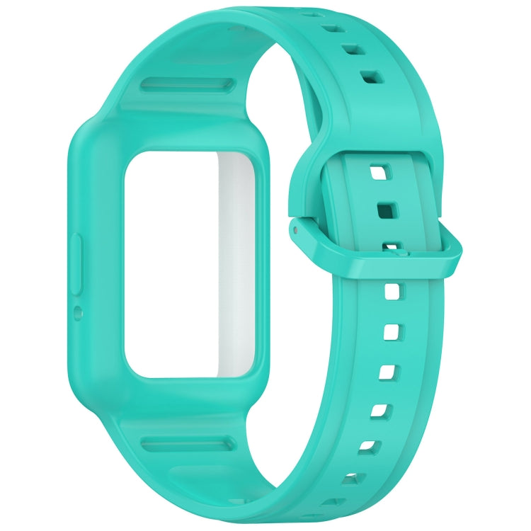 For  Huawei Band 9 NFC Two Color Frame Integrated Silicone Watch Band(Cyan) - Watch Bands by PMc TechLife | Online Shopping South Africa | PMc TechLife | Buy Now Pay Later Mobicred
