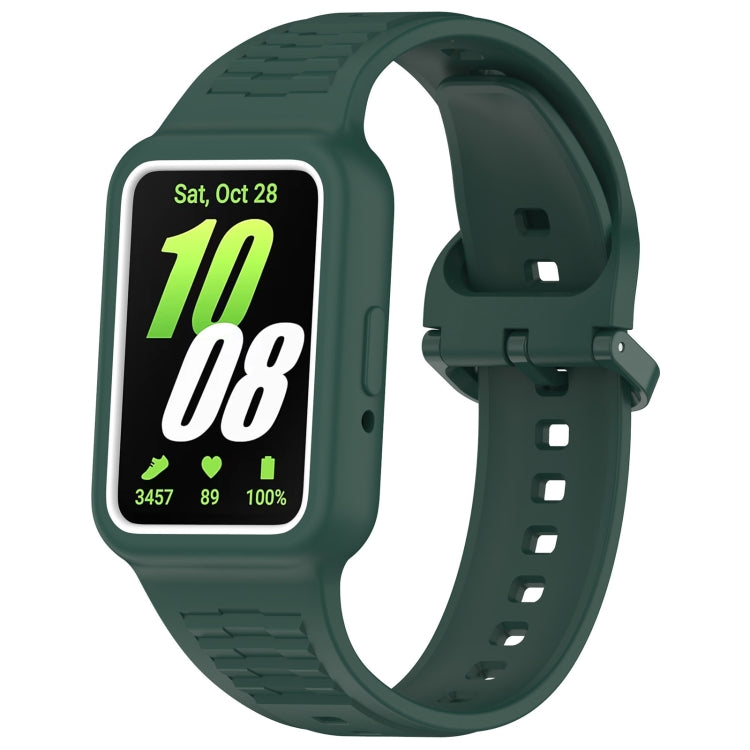 For  Huawei Band 9 NFC Two Color Frame Integrated Silicone Watch Band(Dark Green) - Watch Bands by PMc TechLife | Online Shopping South Africa | PMc TechLife | Buy Now Pay Later Mobicred