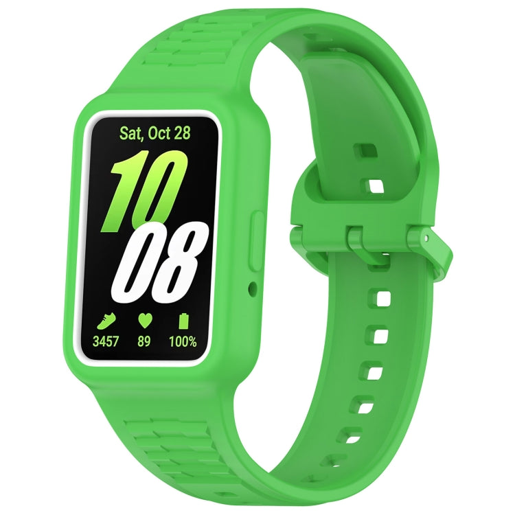 For  Huawei Band 9 Two Color Frame Integrated Silicone Watch Band(Fluorescent Green) - free shipping - PMc TechLife - Order now!