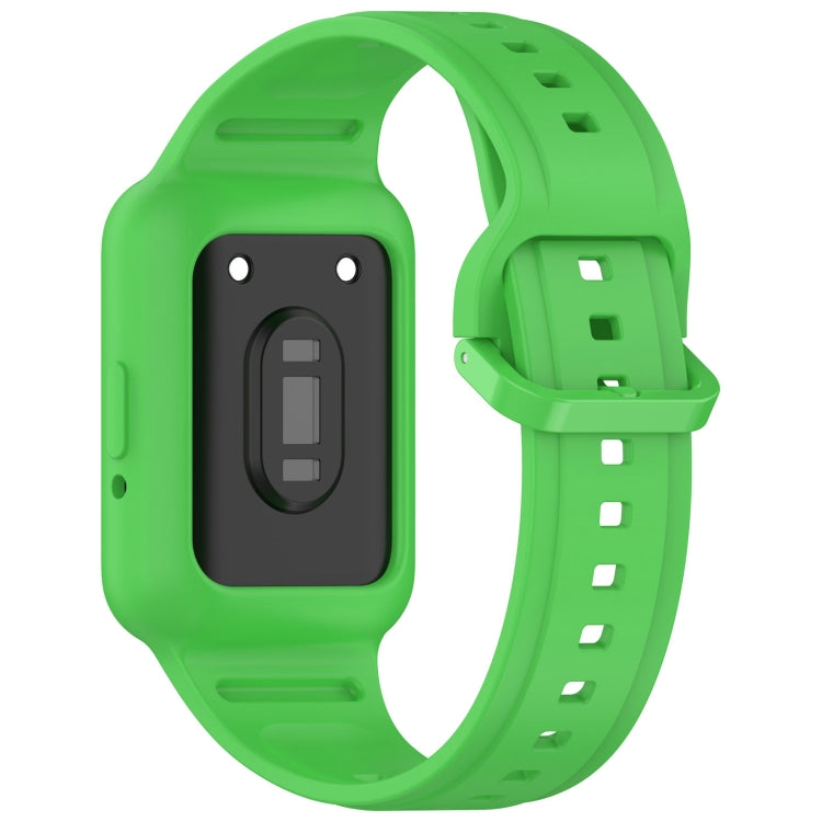 For  Huawei Band 9 Two Color Frame Integrated Silicone Watch Band(Fluorescent Green) - free shipping - PMc TechLife - Order now!