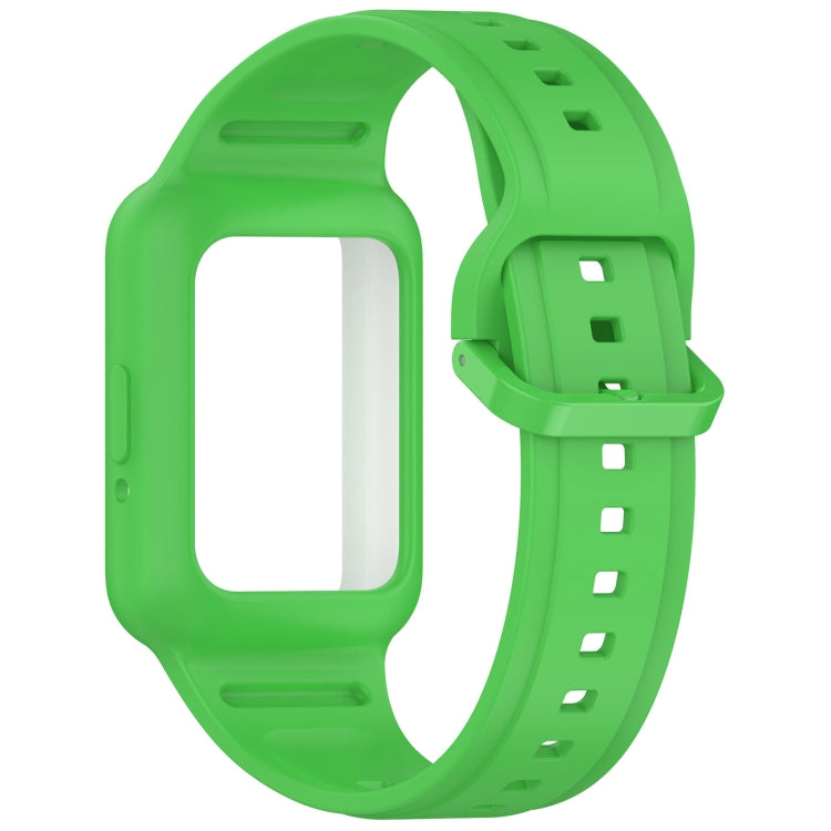 For  Huawei Band 9 Two Color Frame Integrated Silicone Watch Band(Fluorescent Green) - free shipping - PMc TechLife - Order now!