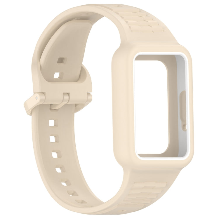 For  Huawei Band 8 NFC Two Color Frame Integrated Silicone Watch Band(Dream White) - free shipping - PMc TechLife - Order now!
