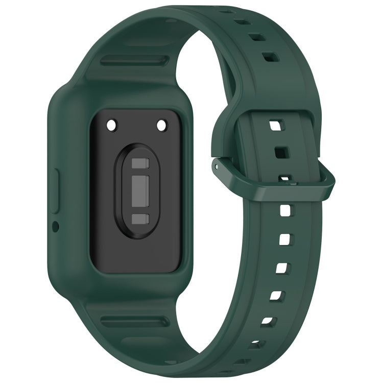 For  Huawei Band 8 NFC Two Color Frame Integrated Silicone Watch Band(Dark Green) - Watch Bands by PMc TechLife | Online Shopping South Africa | PMc TechLife | Buy Now Pay Later Mobicred