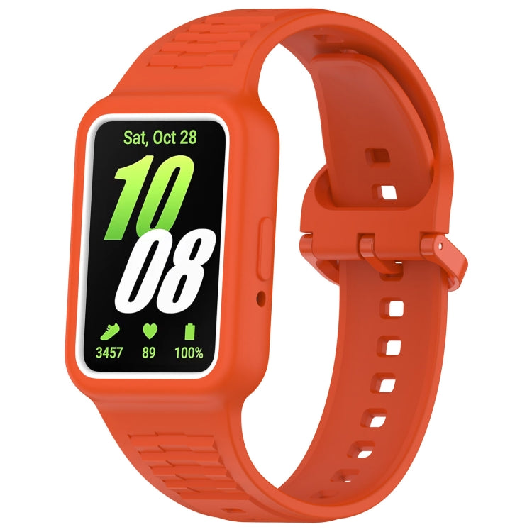 For  Huawei Band 8 Two Color Frame Integrated Silicone Watch Band(Orange) - free shipping - PMc TechLife - Order now!