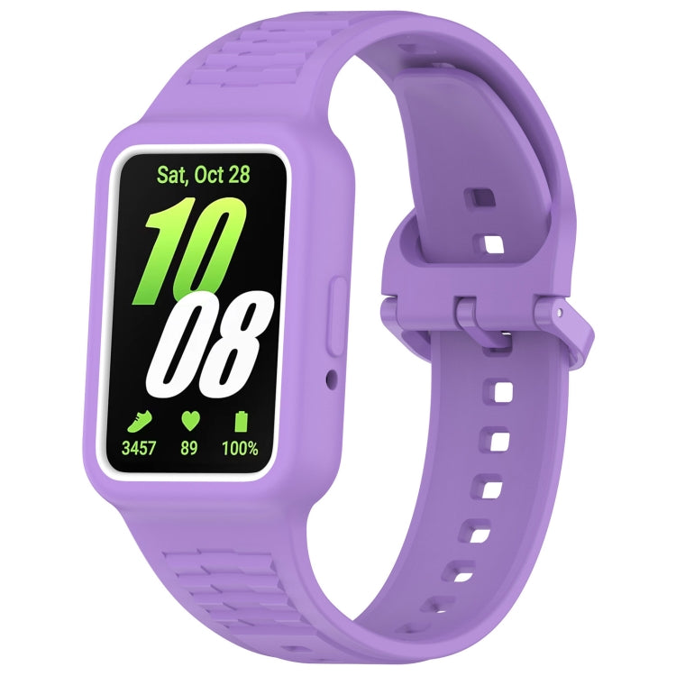 For  Huawei Band 8 Two Color Frame Integrated Silicone Watch Band(Purple) - free shipping - PMc TechLife - Order now!