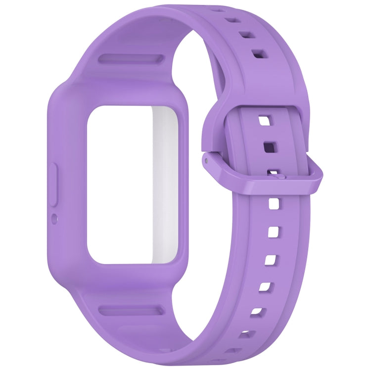 For  Huawei Band 8 Two Color Frame Integrated Silicone Watch Band(Purple) - free shipping - PMc TechLife - Order now!