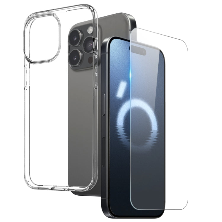 For iPhone 16 Pro Max NORTHJO 2 in 1 TPU Phone Case Screen Protector Tempered Glass Film(Clear) - iPhone 16 Pro Max Cases by NORTHJO | Online Shopping South Africa | PMC TechLife | Buy Now Pay Later Mobicred