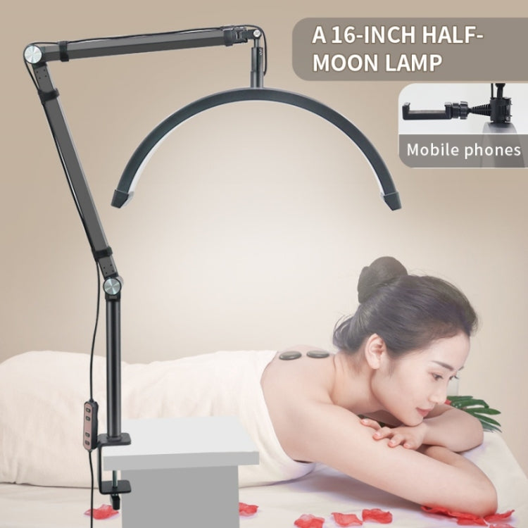 HD-M3X Pro 16 inch Adjustable Brightness Beauty Light Half Moon Light Eyelash Tech Lamp, Plug:AU Plug(White) - Selfie Light by PMC TechLife | Online Shopping South Africa | PMC TechLife | Buy Now Pay Later Mobicred