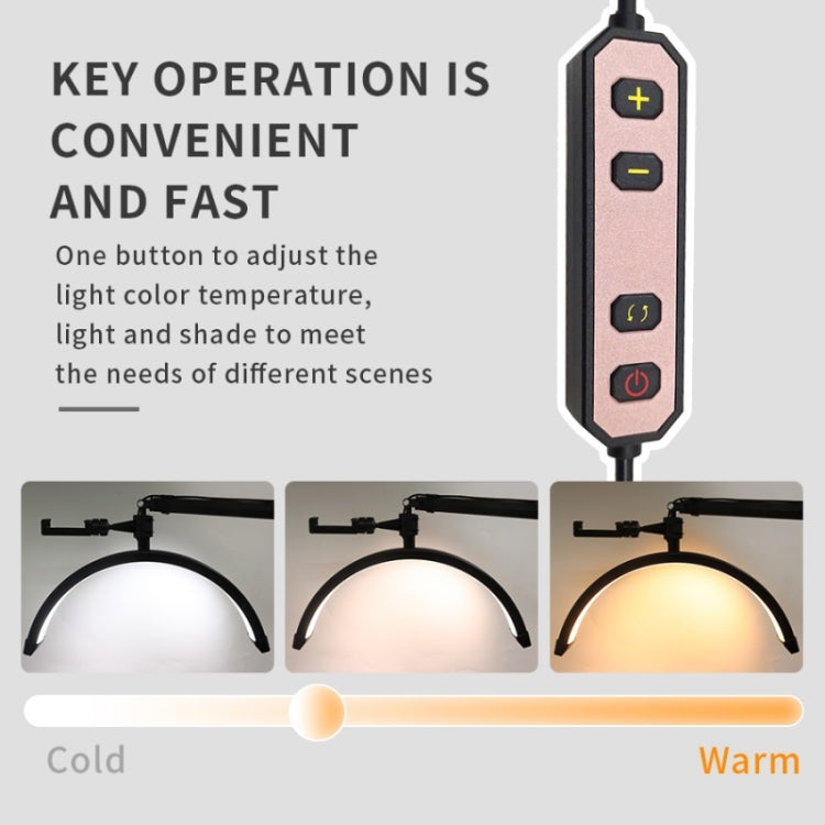 HD-M3X Pro 16 inch Adjustable Brightness Beauty Light Half Moon Light Eyelash Tech Lamp, Plug:EU Plug(White) - Selfie Light by PMC TechLife | Online Shopping South Africa | PMC TechLife | Buy Now Pay Later Mobicred