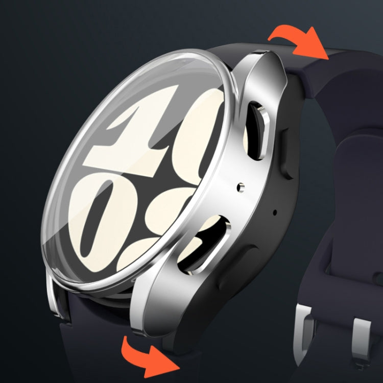 For Samsun Galaxy Watch 7 40mm Full Coverage TPU Electroplated Watch Protective Case(Sliver) - Watch Cases by PMC TechLife | Online Shopping South Africa | PMC TechLife | Buy Now Pay Later Mobicred