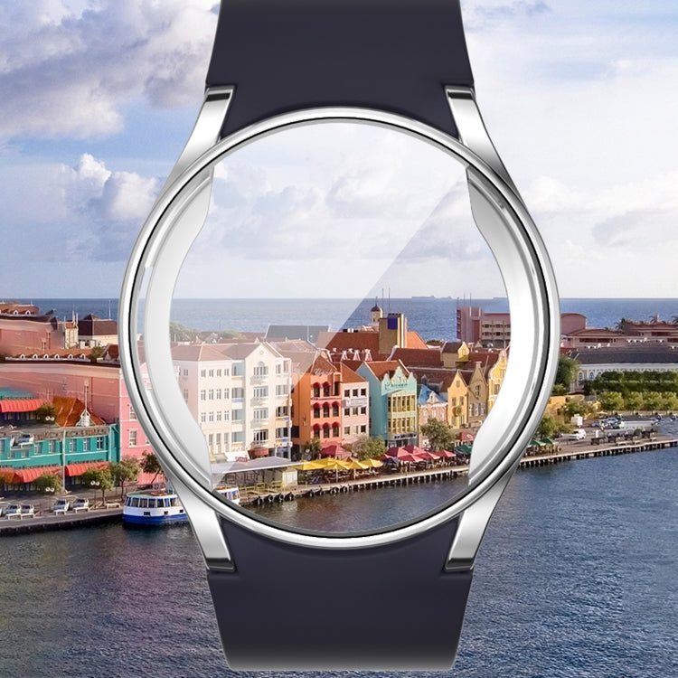 For Samsun Galaxy Watch 7 44mm Full Coverage TPU Electroplated Watch Protective Case(Grey) - Watch Cases by PMC Jewellery | Online Shopping South Africa | PMC Jewellery | Buy Now Pay Later Mobicred