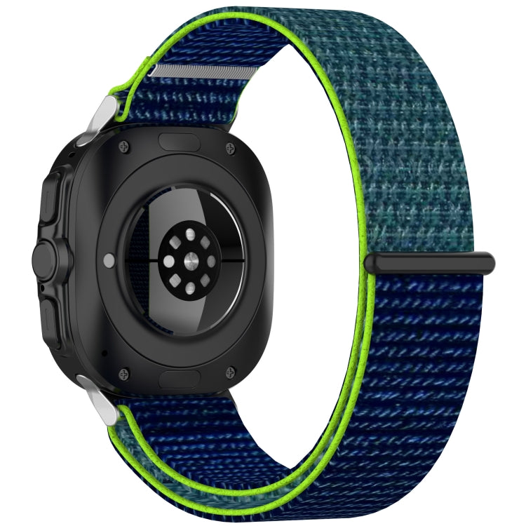 For Samsung Galaxy Watch Ultra 47mm Loop Nylon Hook and Loop Fastener Watch Band(Lime) - Watch Bands by PMC Jewellery | Online Shopping South Africa | PMC Jewellery | Buy Now Pay Later Mobicred