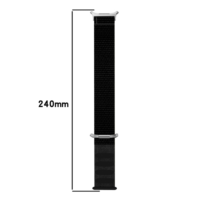 For Samsung Galaxy Watch Ultra 47mm Loop Nylon Hook and Loop Fastener Watch Band(Black) - Watch Bands by PMC Jewellery | Online Shopping South Africa | PMC Jewellery | Buy Now Pay Later Mobicred