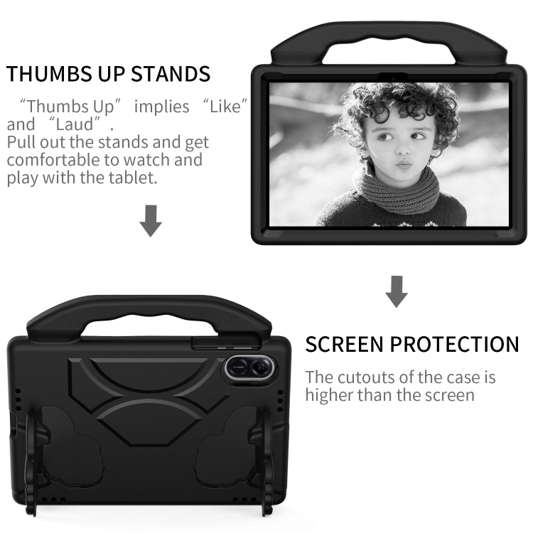 For Honor Pad X9 Children EVA Shockproof Tablet Case with Thumb Bracket(Black) - Honor by PMC TechLife | Online Shopping South Africa | PMC TechLife | Buy Now Pay Later Mobicred