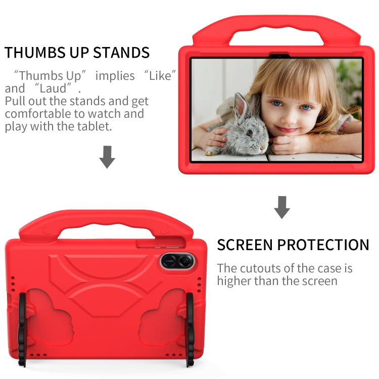 For Honor Pad X9 Children EVA Shockproof Tablet Case with Thumb Bracket(Red) - Honor by PMC TechLife | Online Shopping South Africa | PMC TechLife | Buy Now Pay Later Mobicred