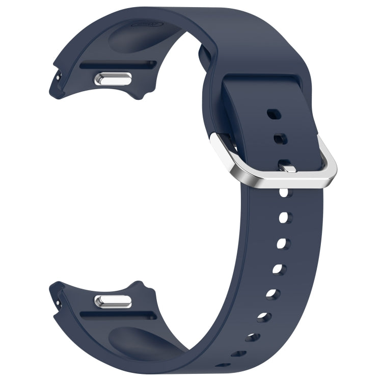 For Samsung Galaxy Watch7 40 / 44mm Solid Color Silver Buckle Quick Release Silicone Watch Band(Midnight Blue) - free shipping - PMC TechLife - Order now!