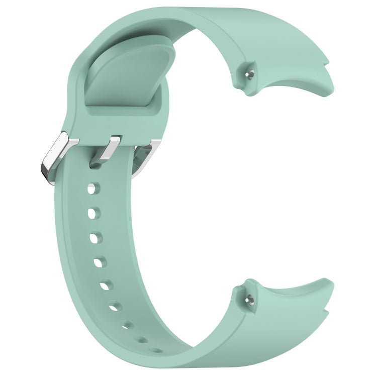 For Samsung Galaxy Watch7 40 / 44mm Solid Color Silver Buckle Quick Release Silicone Watch Band(Light Green) - free shipping - PMC TechLife - Order now!