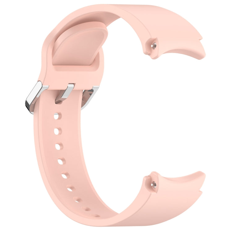 For Samsung Galaxy Watch7 40 / 44mm Solid Color Silver Buckle Quick Release Silicone Watch Band(Light Pink) - free shipping - PMC TechLife - Order now!