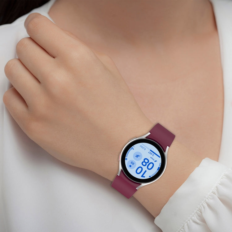 For Samsung Galaxy Watch FE 40mm Solid Color Silver Buckle Quick Release Silicone Watch Band(Gray) - free shipping - PMC TechLife - Order now!