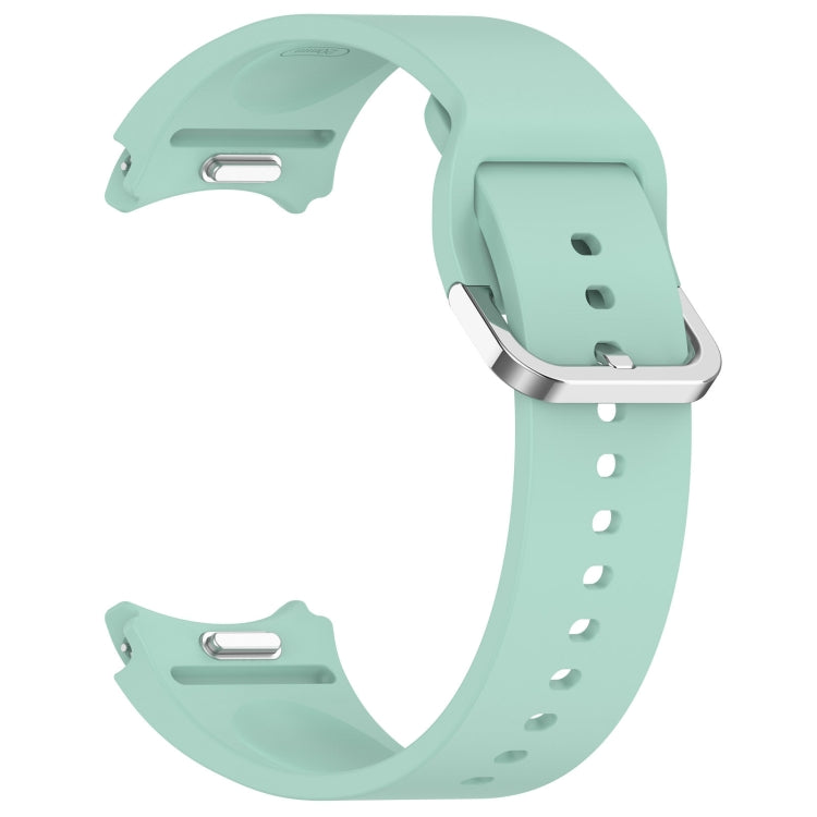 For Samsung Galaxy watch 5 Pro Golf Edition Solid Color Silver Buckle Quick Release Silicone Watch Band(Teal) - free shipping - PMC TechLife - Order now!