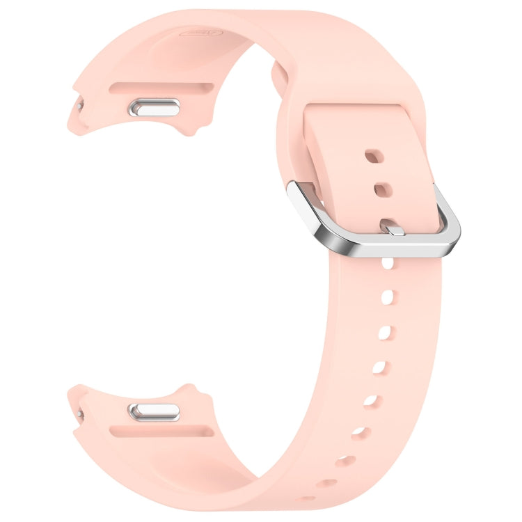 For Samsung Galaxy Watch FE 40mm Solid Color Silver Buckle Quick Release Silicone Watch Band(Pink) - free shipping - PMC TechLife - Order now!