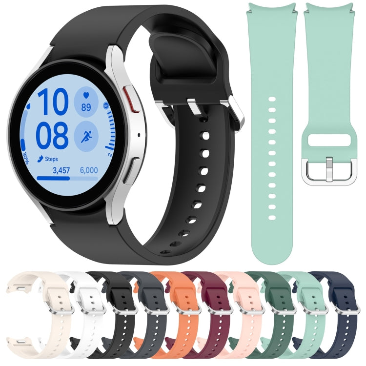 For Samsung Galaxy Watch 7 44mm Solid Color Silver Buckle Quick Release Silicone Watch Band(Green) - free shipping - PMC TechLife - Order now!