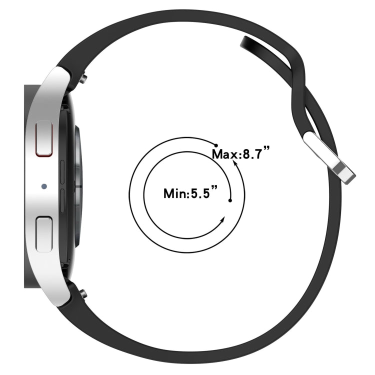 For Samsung Galaxy Watch FE 40mm Solid Color Silver Buckle Quick Release Silicone Watch Band(Black) - free shipping - PMC TechLife - Order now!