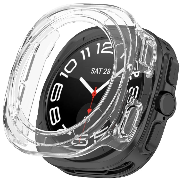 For Samsung Galaxy Watch Ultra 47mm Half Coverage Hollowed PC Watch Protective Case(Transparent White) - free shipping - PMC Jewellery - Order now!