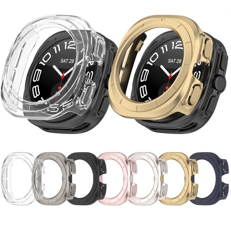 For Samsung Galaxy Watch Ultra 47mm Half Coverage Hollowed PC Watch Protective Case(Transparent White) - free shipping - PMC Jewellery - Order now!