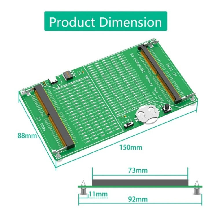 YNS-03 DDR4 / DDR5 2-in-1 Memory Tester Memory Test Card Notebook Memory Stick Tester - RAMs by PMC Jewellery | Online Shopping South Africa | PMC Jewellery | Buy Now Pay Later Mobicred