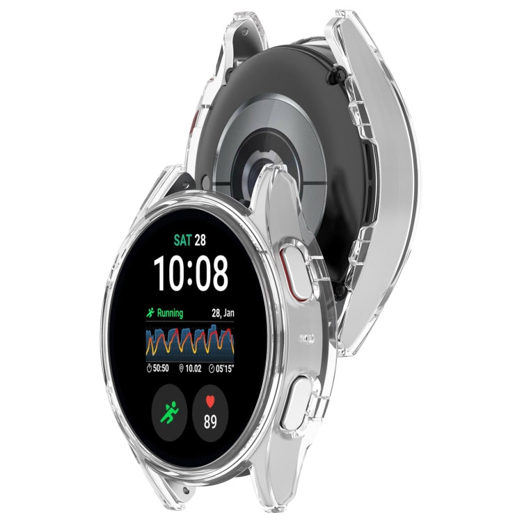 For Sansung Galaxy Watch 7 40mm Half Pack Hollow PC Watch Protective Case(Transparent White) - Watch Cases by PMC TechLife | Online Shopping South Africa | PMC TechLife | Buy Now Pay Later Mobicred