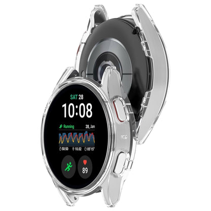 For Sansung Galaxy Watch 7 44mm Half Pack Hollow PC Watch Protective Case(Transparent White) - Watch Cases by PMC Jewellery | Online Shopping South Africa | PMC Jewellery | Buy Now Pay Later Mobicred