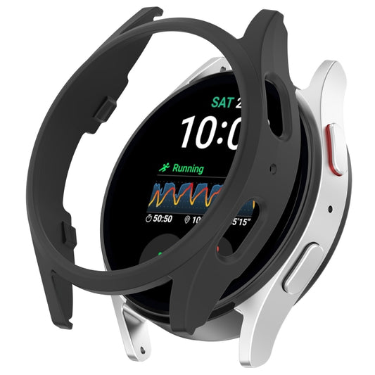 For Sansung Galaxy Watch 7 44mm Half Pack Hollow PC Watch Protective Case(Black) - Watch Cases by PMC Jewellery | Online Shopping South Africa | PMC Jewellery | Buy Now Pay Later Mobicred