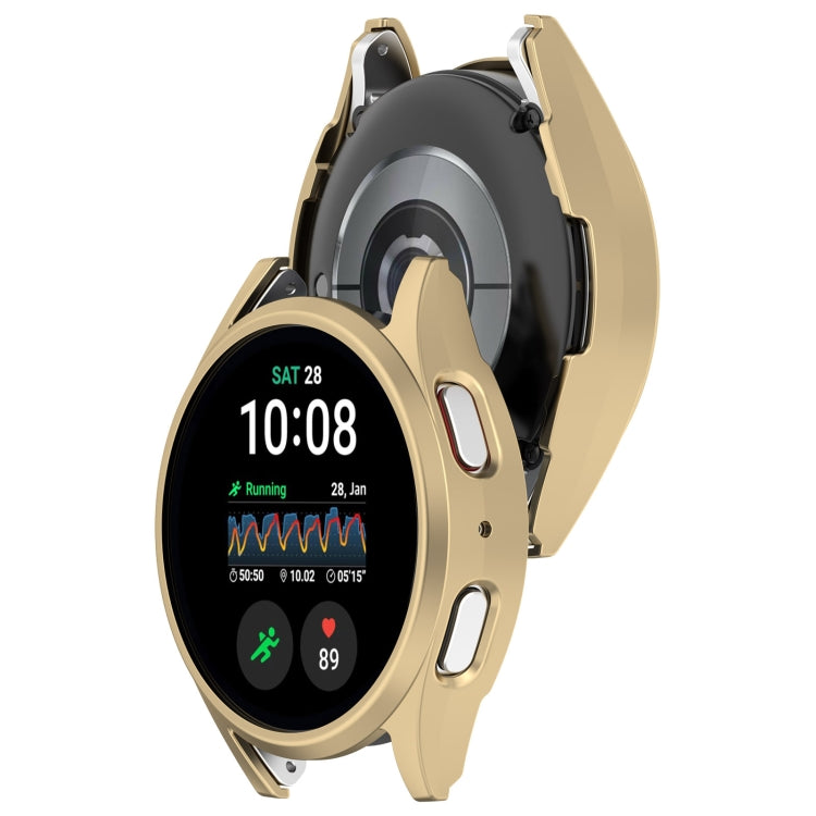 For Sansung Galaxy Watch 7 44mm Half Pack Hollow PC Watch Protective Case(Champaign Gold) - Watch Cases by PMC TechLife | Online Shopping South Africa | PMC TechLife | Buy Now Pay Later Mobicred