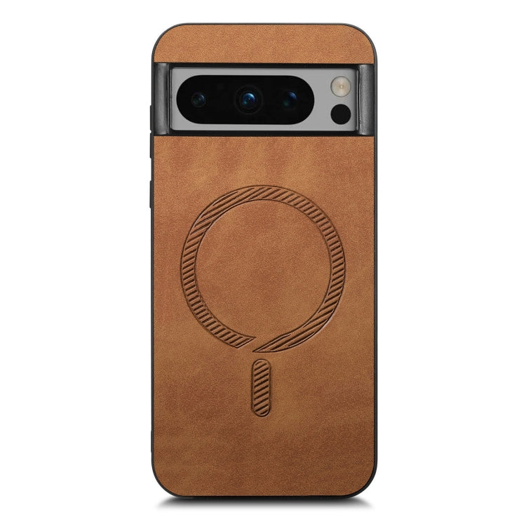 For Google Pixel 9 Pro XL Retro Magsafe Magnetic PU Back Cover Phone Case(Brown) - Google Cases by PMC Jewellery | Online Shopping South Africa | PMC Jewellery | Buy Now Pay Later Mobicred