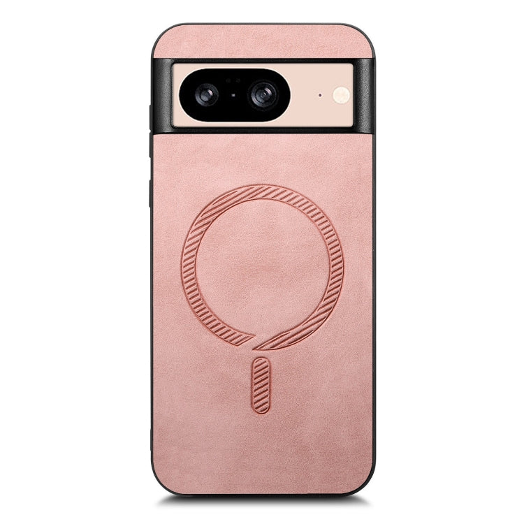 For Google Pixel 9 / 9 Pro Retro Magsafe Magnetic PU Back Cover Phone Case(Pink) - Google Cases by PMC Jewellery | Online Shopping South Africa | PMC Jewellery | Buy Now Pay Later Mobicred