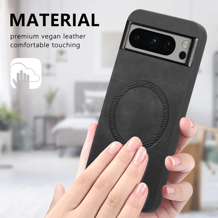 For Google Pixel 9 Pro XL Retro Magsafe Magnetic PU Back Cover Phone Case(Purple) - Google Cases by PMC TechLife | Online Shopping South Africa | PMC TechLife | Buy Now Pay Later Mobicred