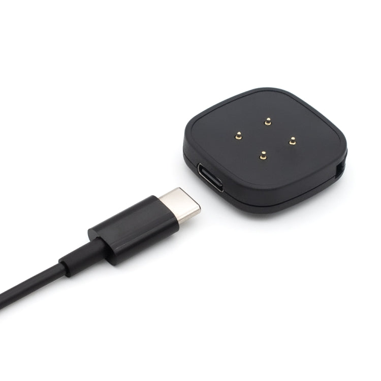 For Fitbit Versa 4 Portable Detachable USB-C / Type-C Interface Smart Watch Magnetic Charger(Black) - Charger by PMC TechLife | Online Shopping South Africa | PMC TechLife | Buy Now Pay Later Mobicred