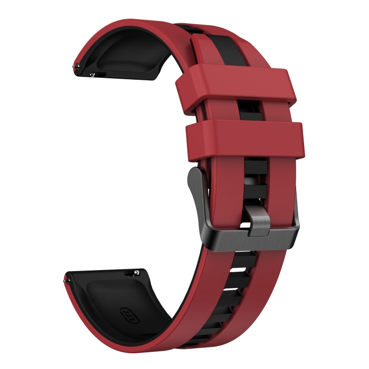 For Amazfit Active 20mm Two-Color Sports Silicone Watch Band(Red+Black) - free shipping - PMC TechLife - Order now!