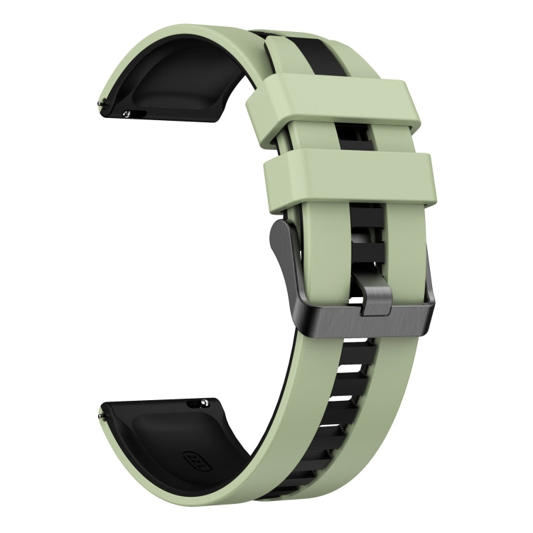 For Amazfit Active 20mm Two-Color Sports Silicone Watch Band(Light Green+Black) - free shipping - PMC TechLife - Order now!
