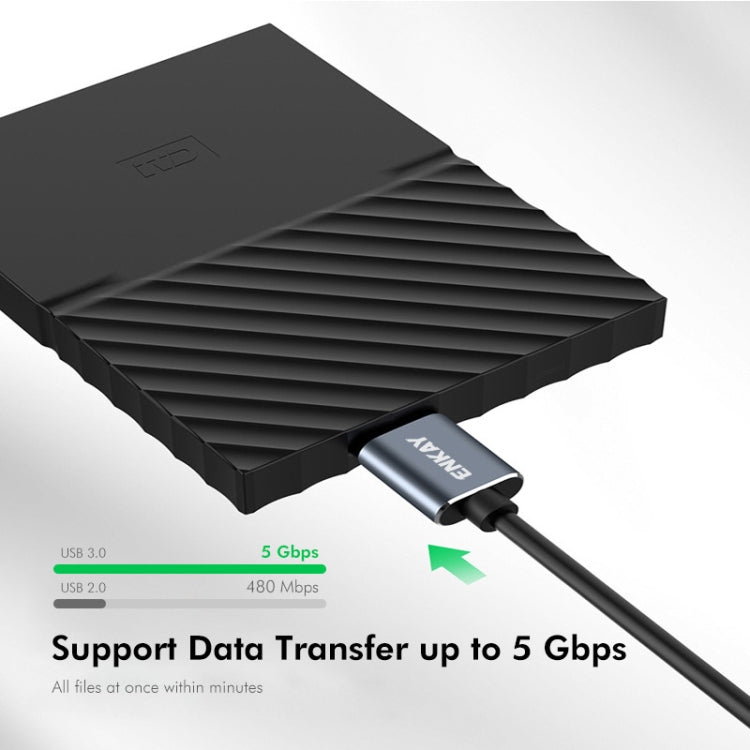 ENKAY USB 3.0 A to USB 3.0 Micro B 5Gbps Data Camera Hard Drive Cable, Length:1.5m - USB 3.0 by ENKAY | Online Shopping South Africa | PMC TechLife | Buy Now Pay Later Mobicred